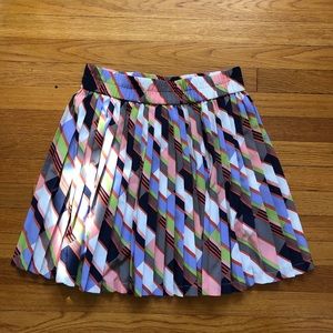 Banana Republic Petite Multi-Color Pleated Skirt